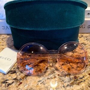 Authentic Gucci Pink Round Sunglasses